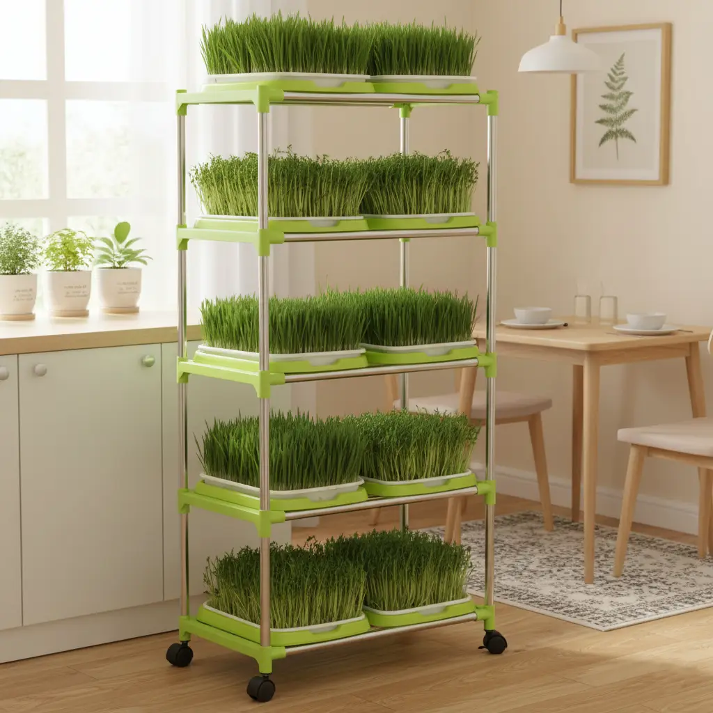 Estante Vertical para Germinados y Brotes Verdes